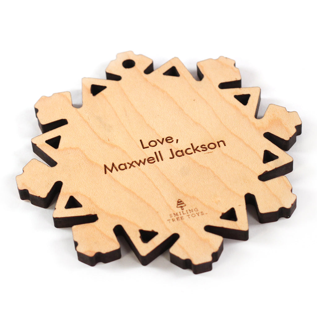 snowflake ornament stocking stuffer for kids personalized family christmas ornaments
