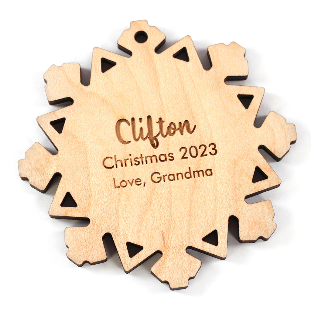 snowflake ornament stocking stuffer for kids personalized family christmas ornaments
