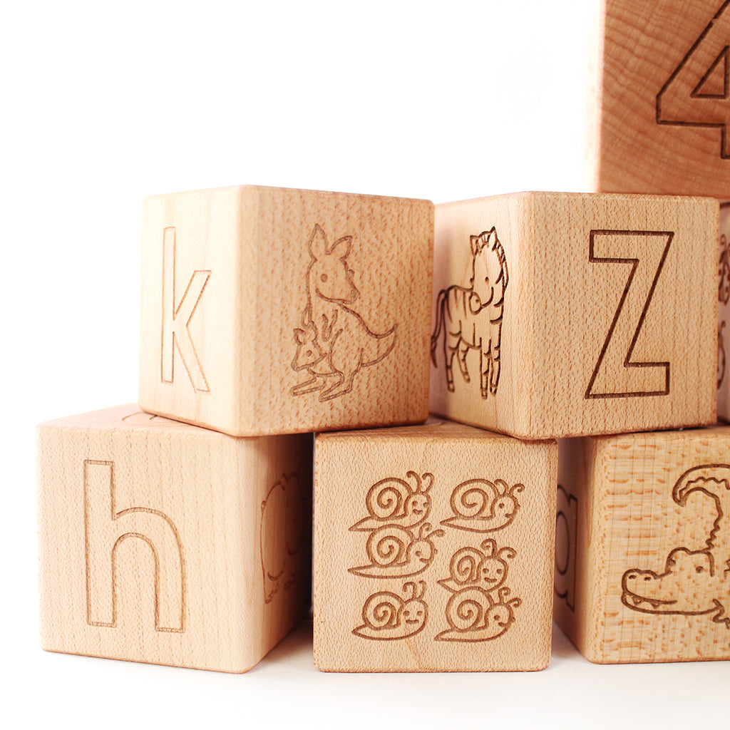 limited edition animal alphabet blocks 