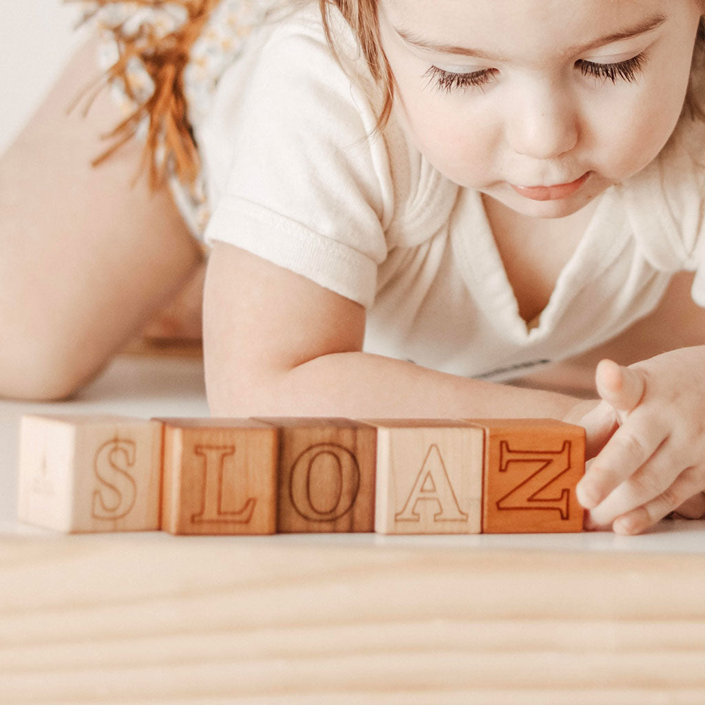 Alphabet Block Set educational wooden blocks baby gift