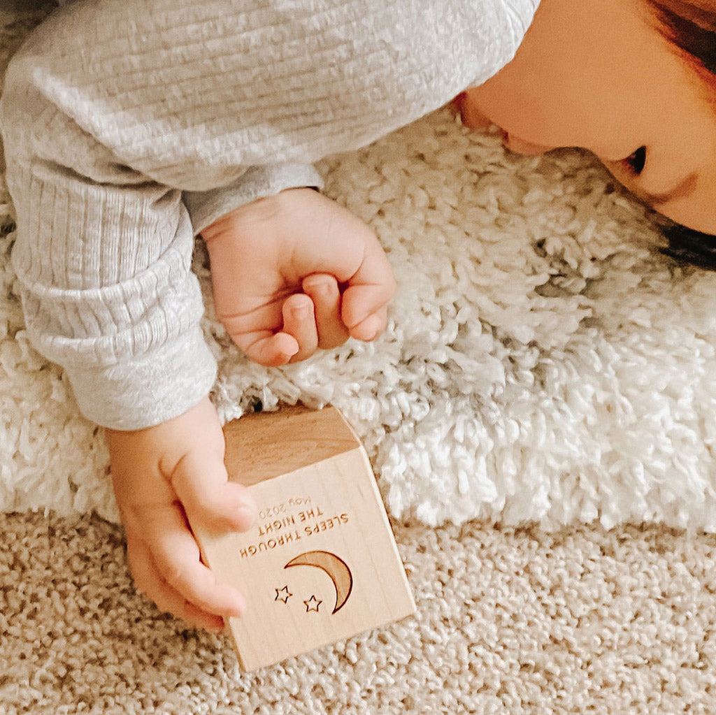 personalized gift for one year old first birthday keepsake wooden block
