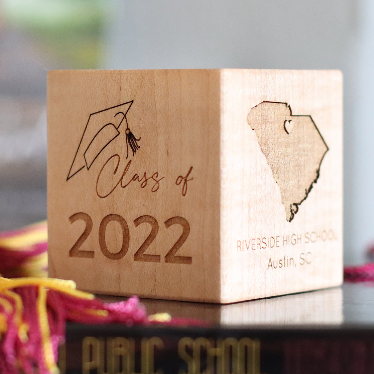Keepsake High School Graduation Block personalized gift for senior graduate graduating high schooler