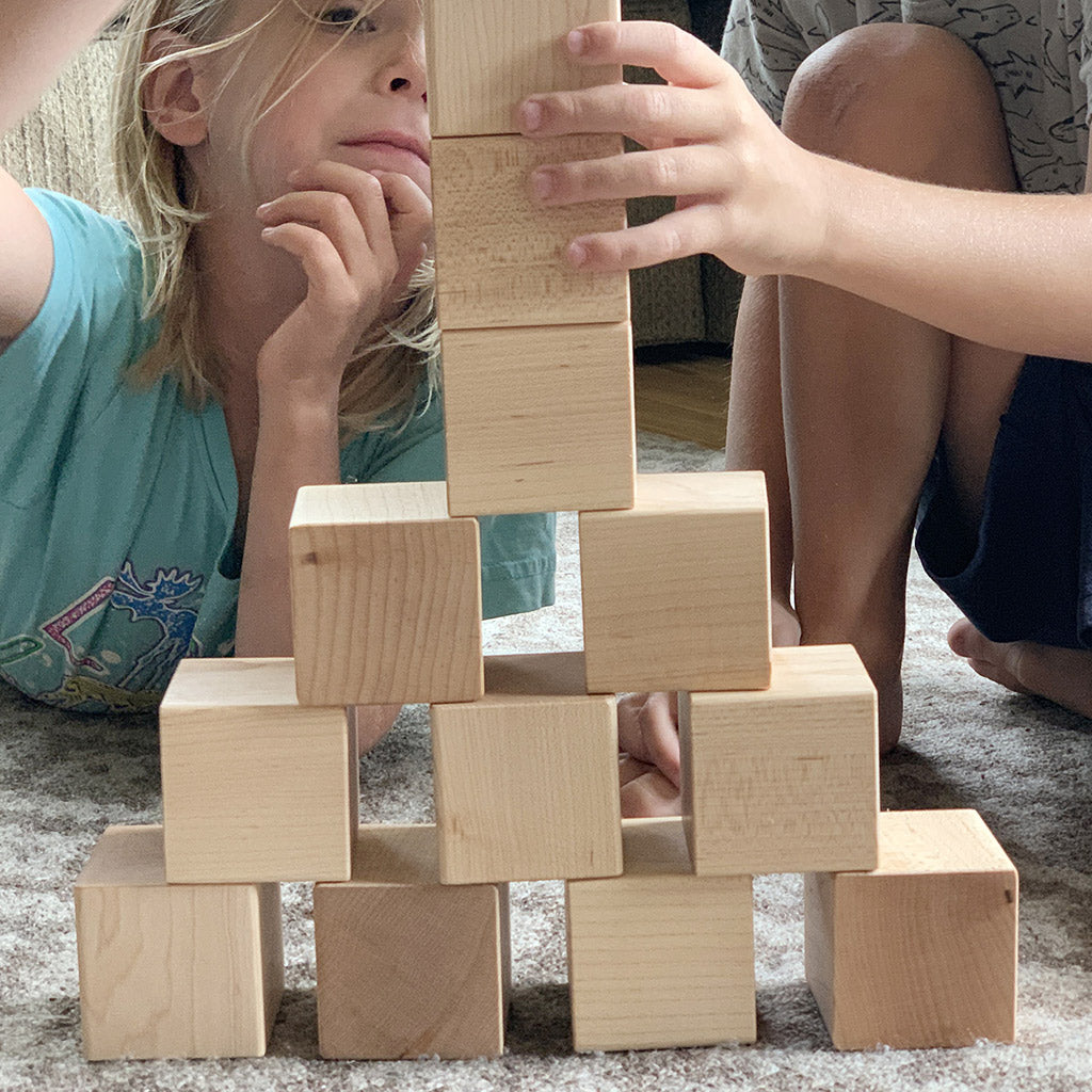 large wooden building blocks natural wood toys for kids