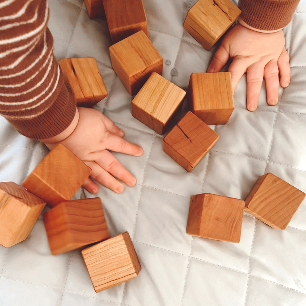 natural wood blocks for kids wooden blocks for baby gift