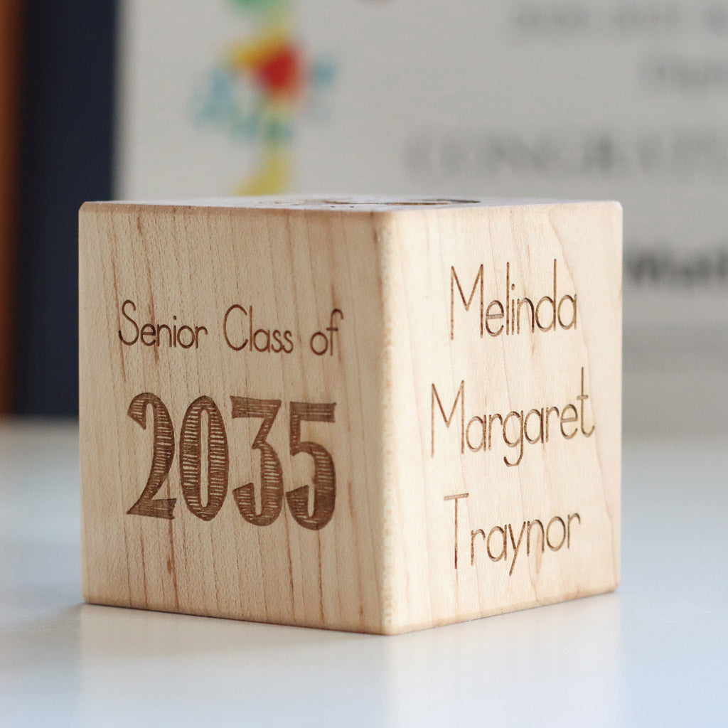 Kindergarten Graduation keepsake block engraved wooden block kindergarten graduation gift