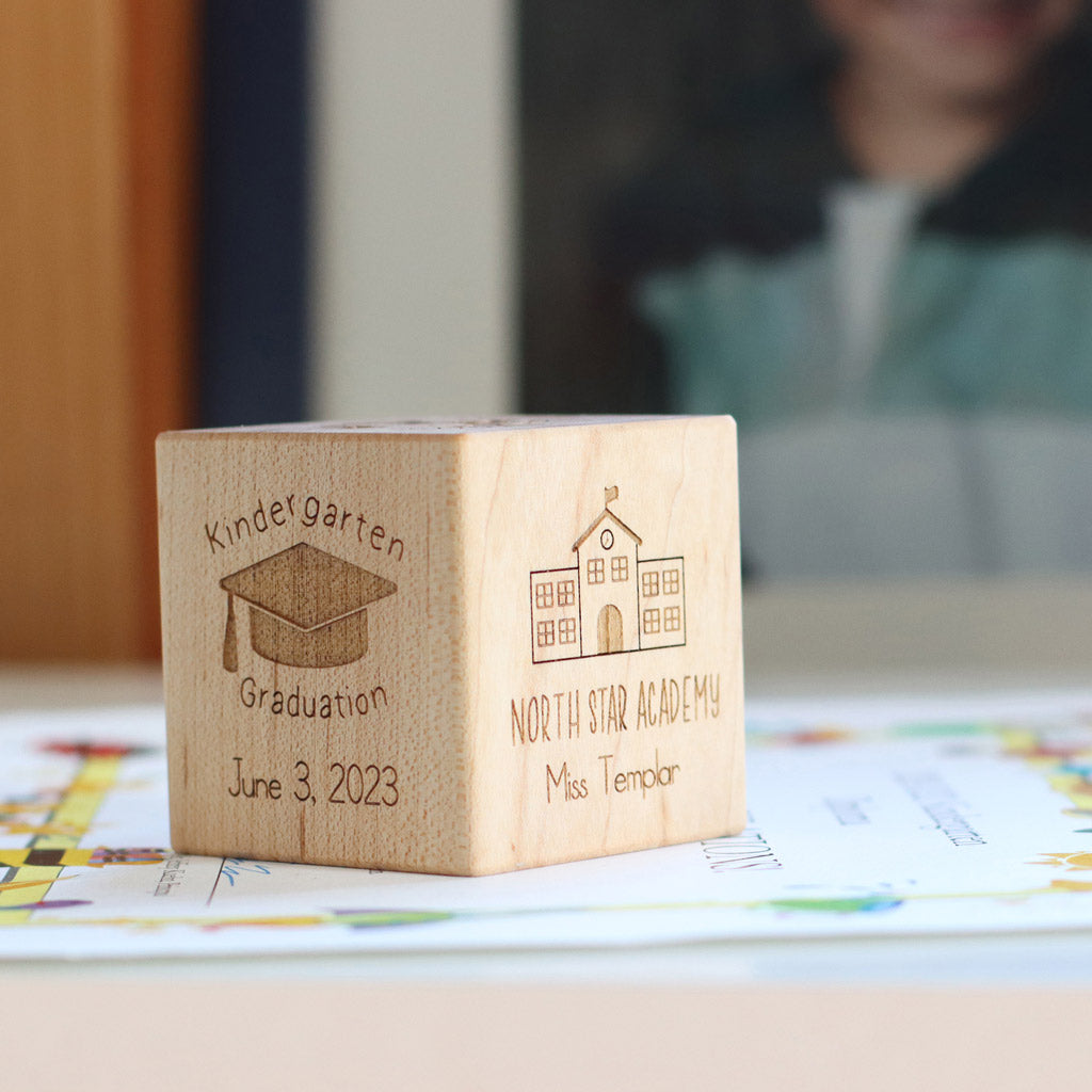 Kindergarten Graduation Wooden Block keepsake kindergarten graduation gift