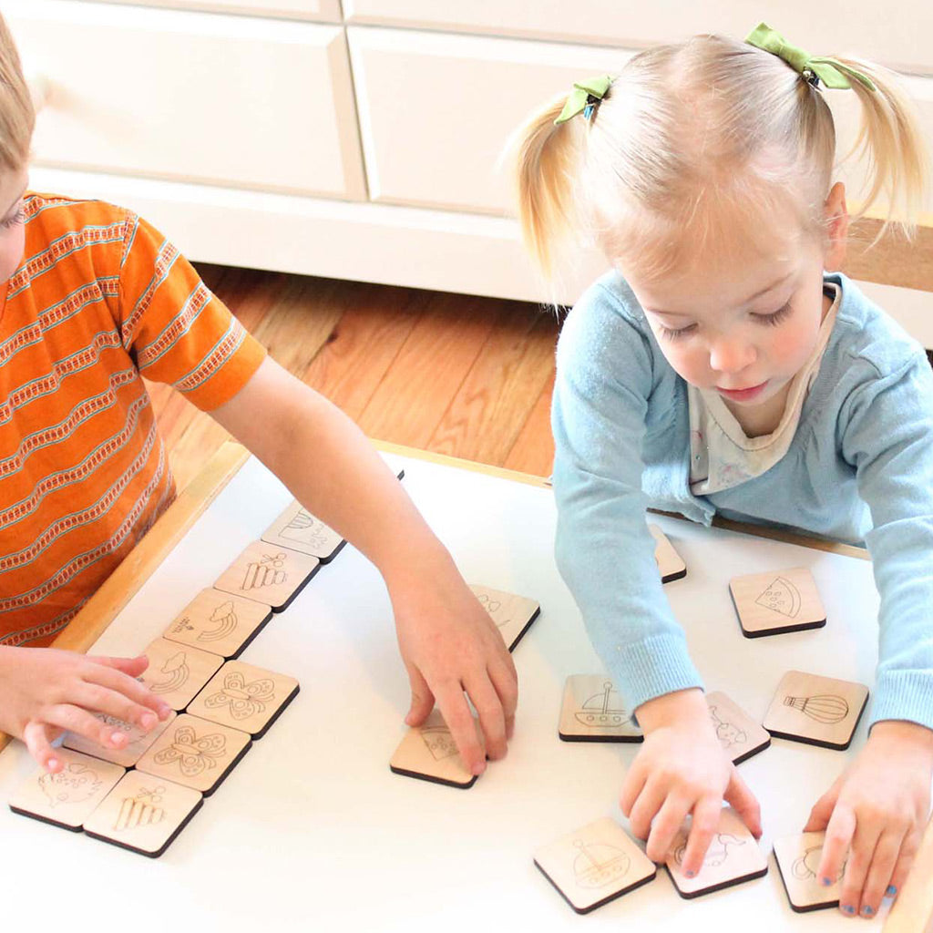 memory match game educational wood toy for kids