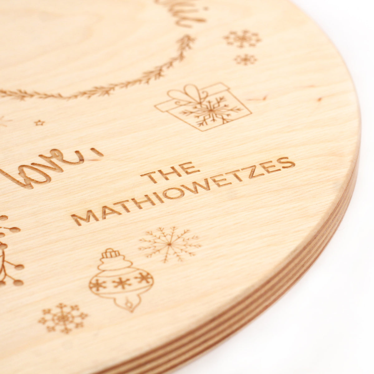 personalized wooden Santa Cookie Plate