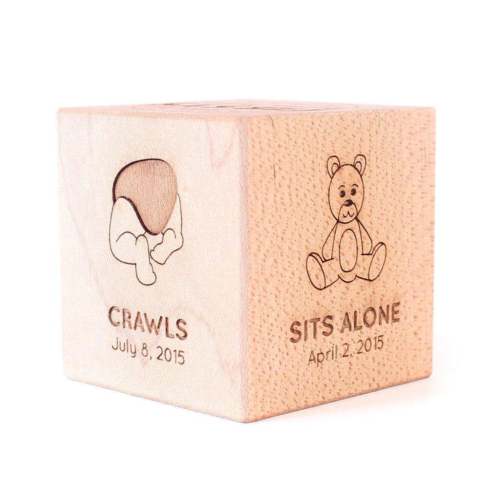 First Birthday Gifts personalized wood block year of first baby gift ideas