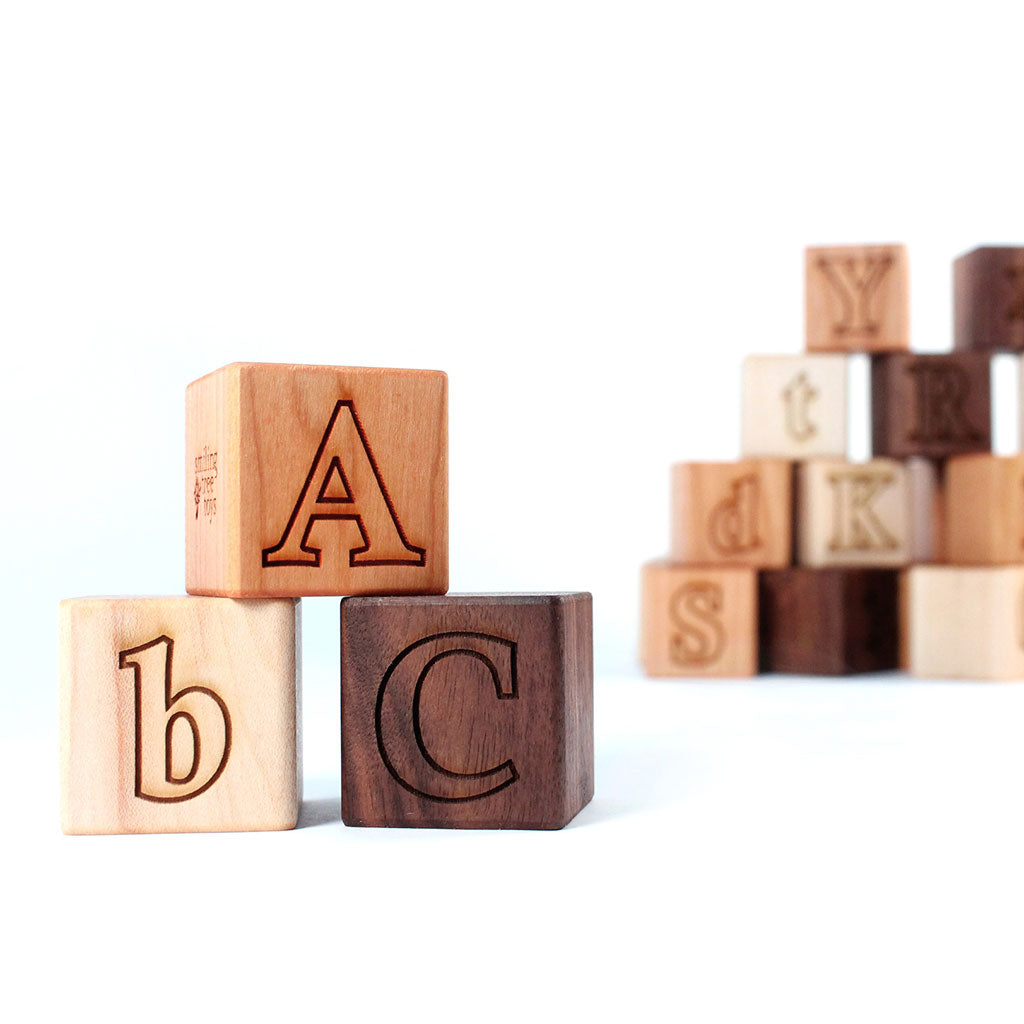 Alphabet Block Set educational wooden blocks baby gift