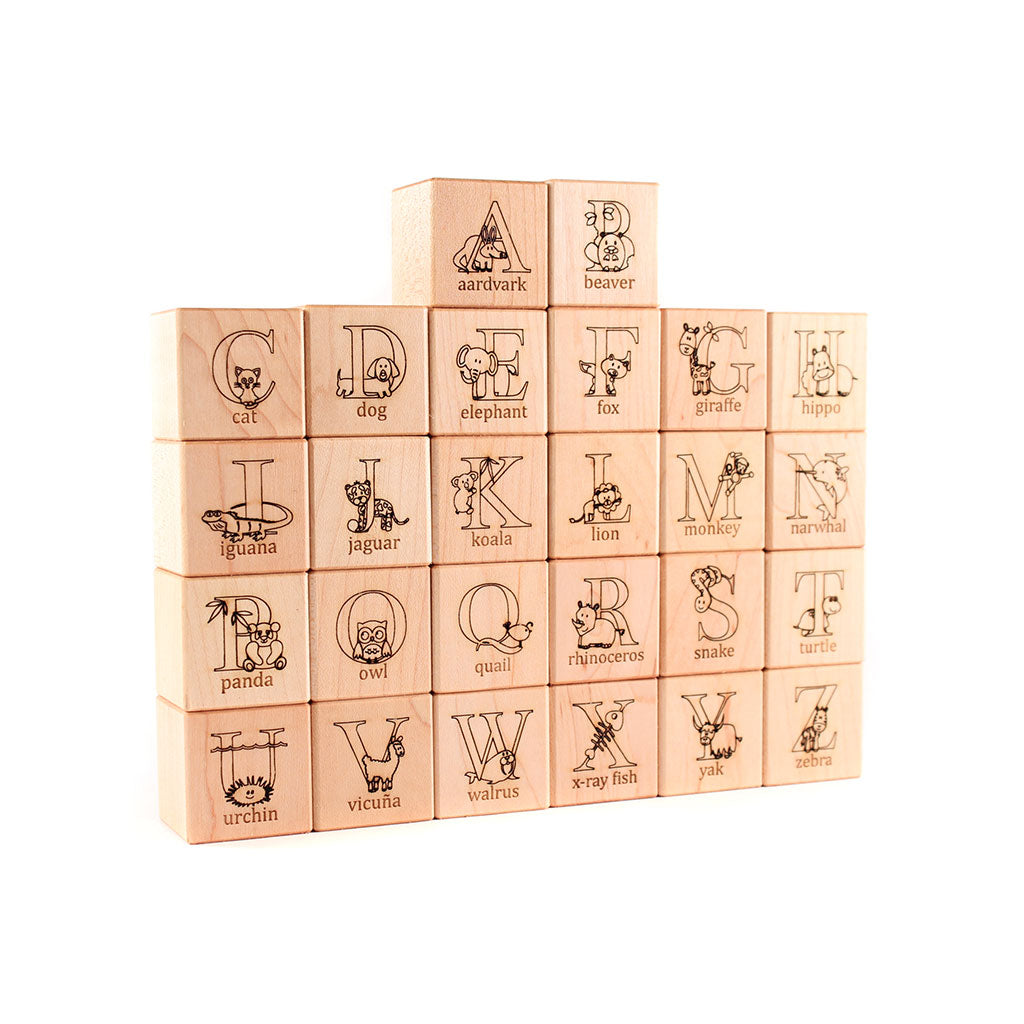 animal alphabet blocks wooden alphabet blocks new baby gift
