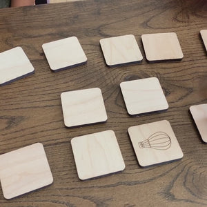 memory match game educational wood toy for kids