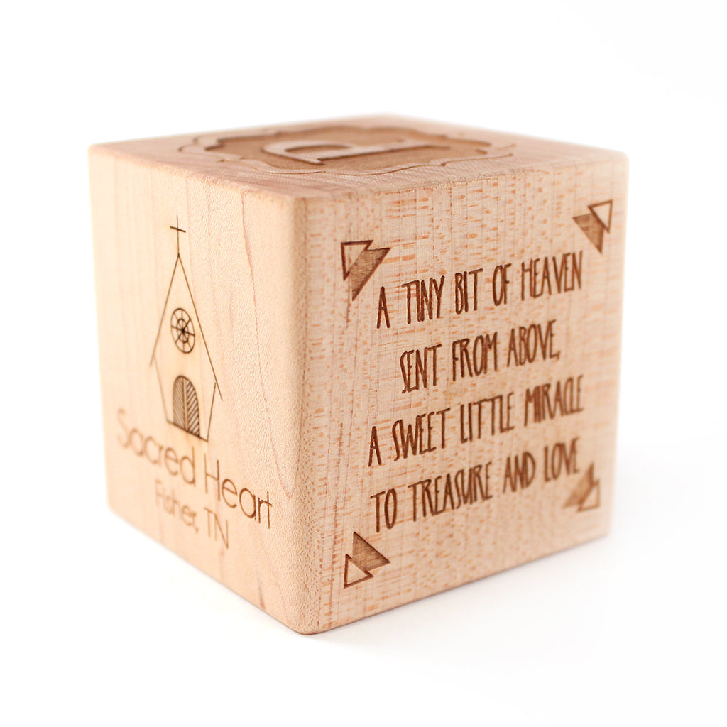 keepsake baptism block personalized baptism gift idea Smiling Tree Toys