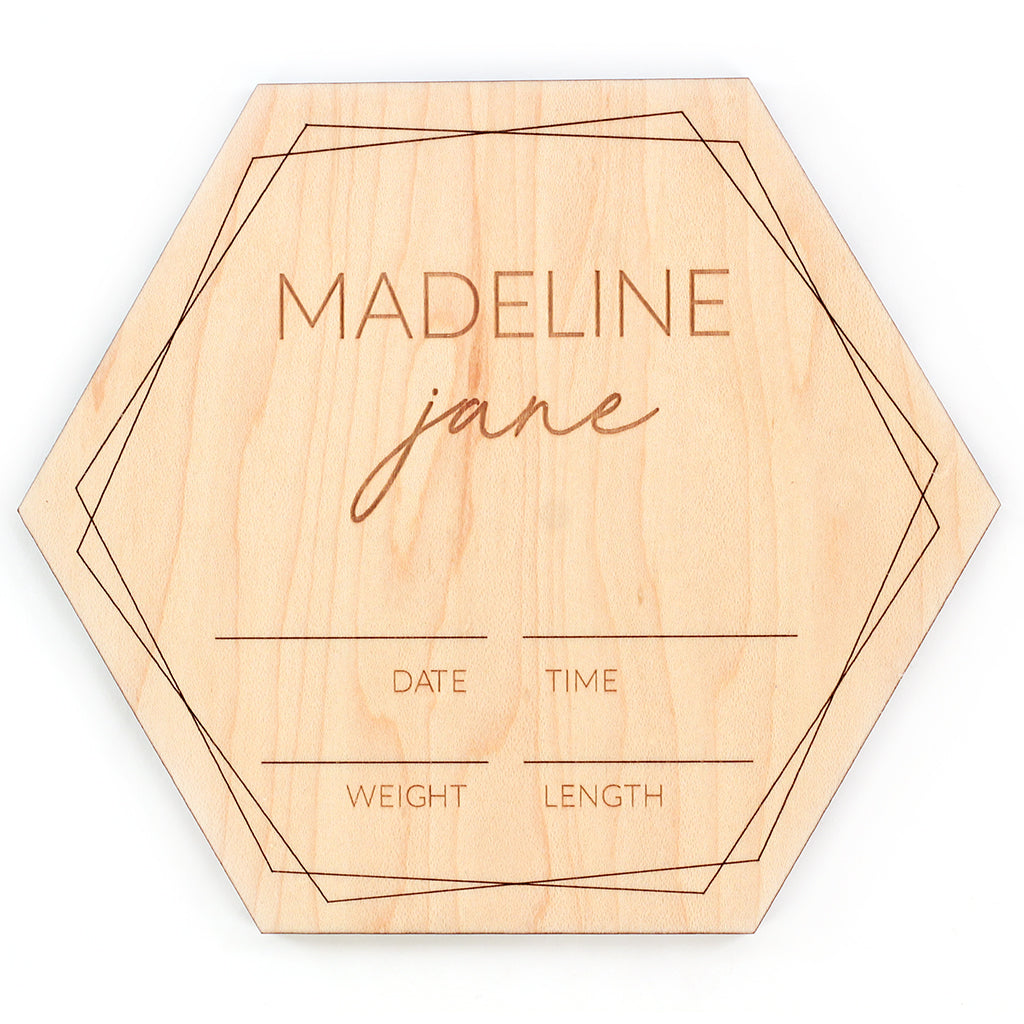 personalized birth announcement sign
