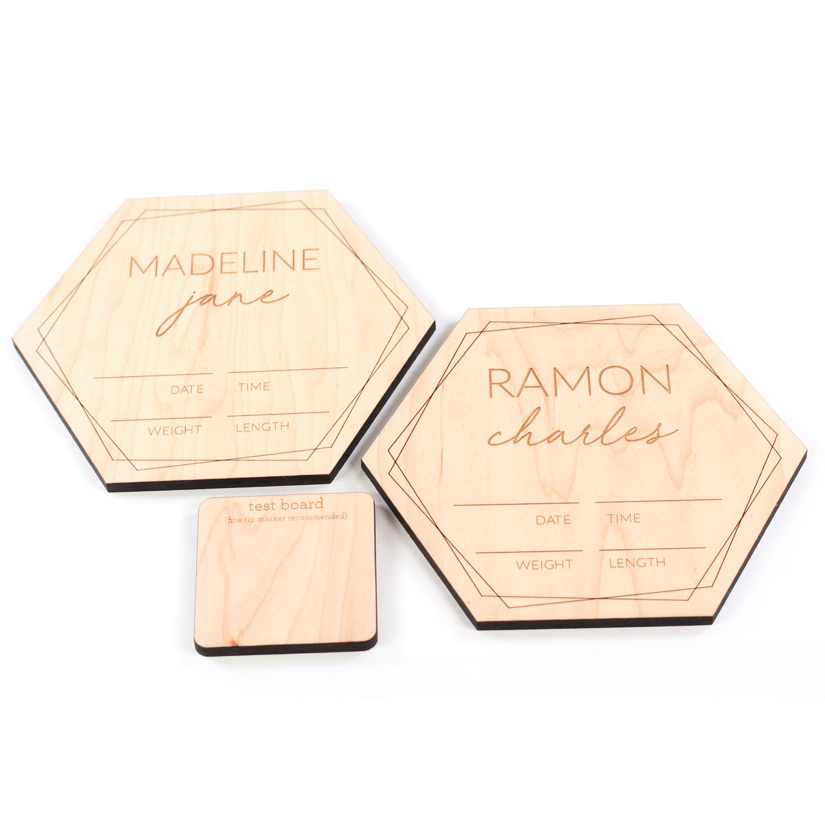 wooden personalized birth announcement signs