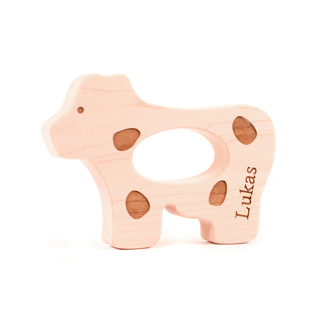 wood teether for baby natural teething pain relief unique newborn gifts