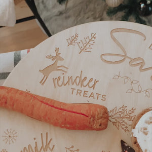 personalized Santas Cookie Plate for kids