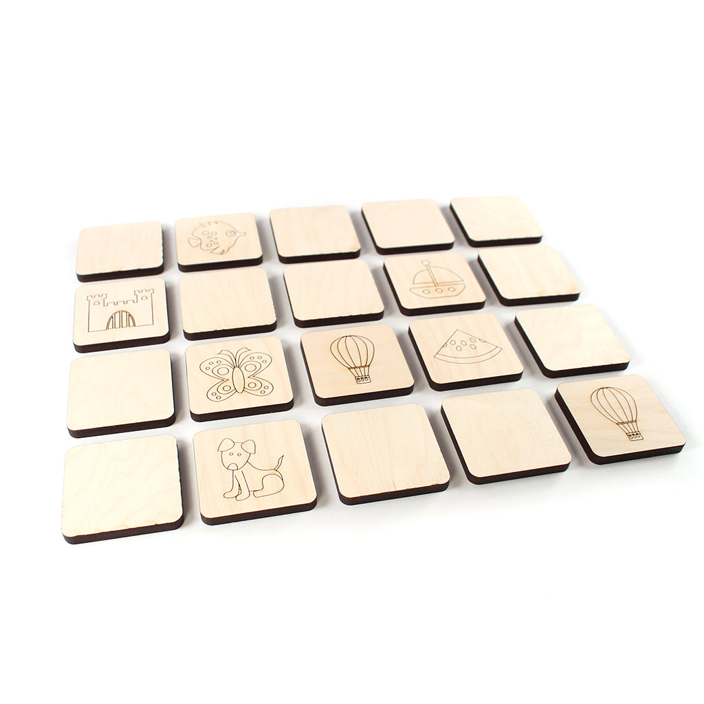 memory match game for kids educational wooden toy