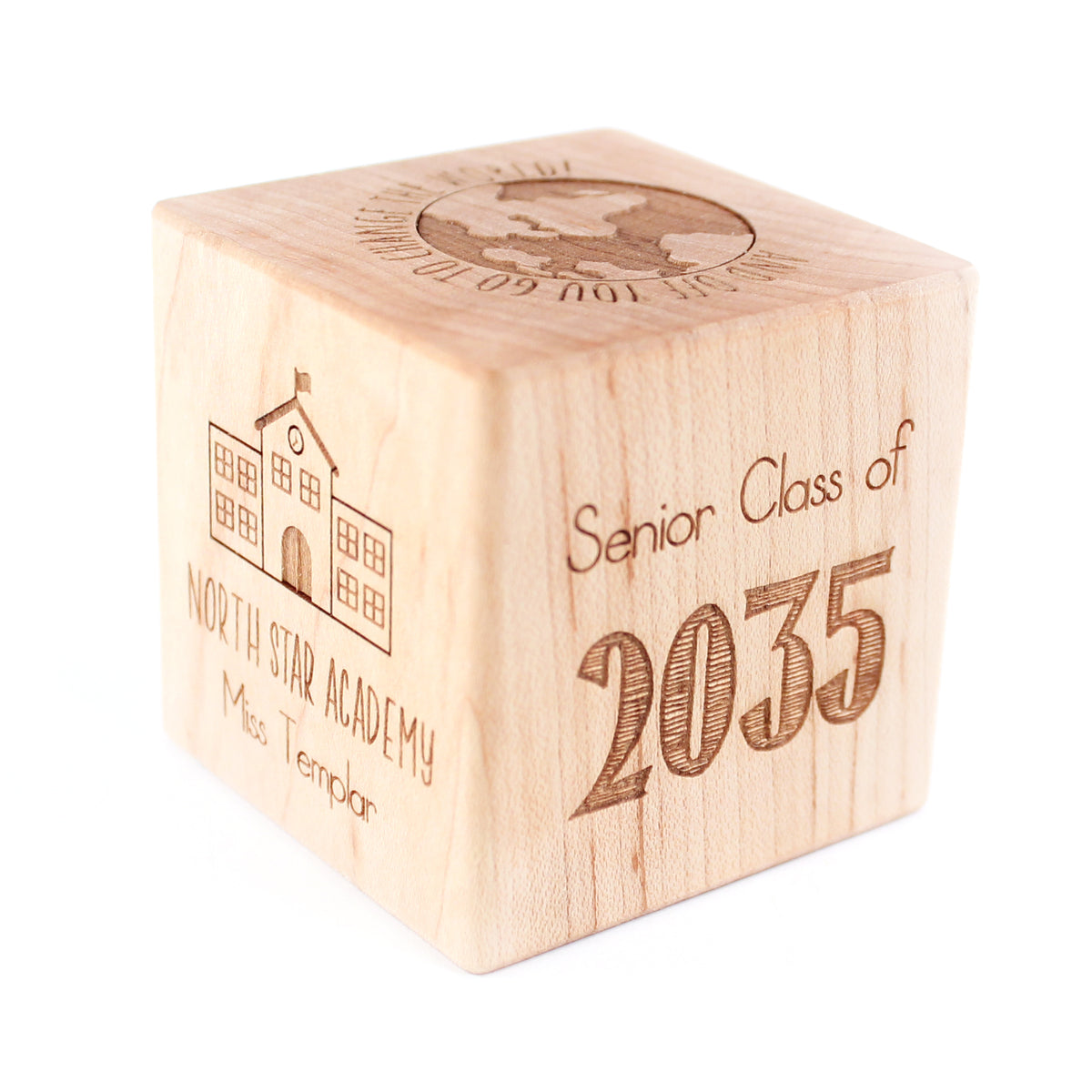 personalized Kindergarten Graduation gift wood block