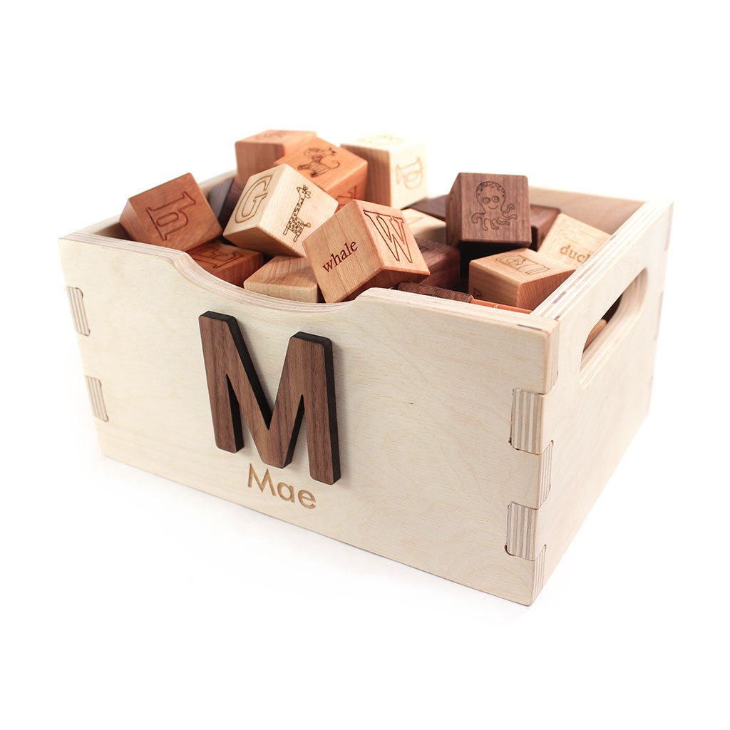 wood blocks for kids wooden toy crate new baby gift