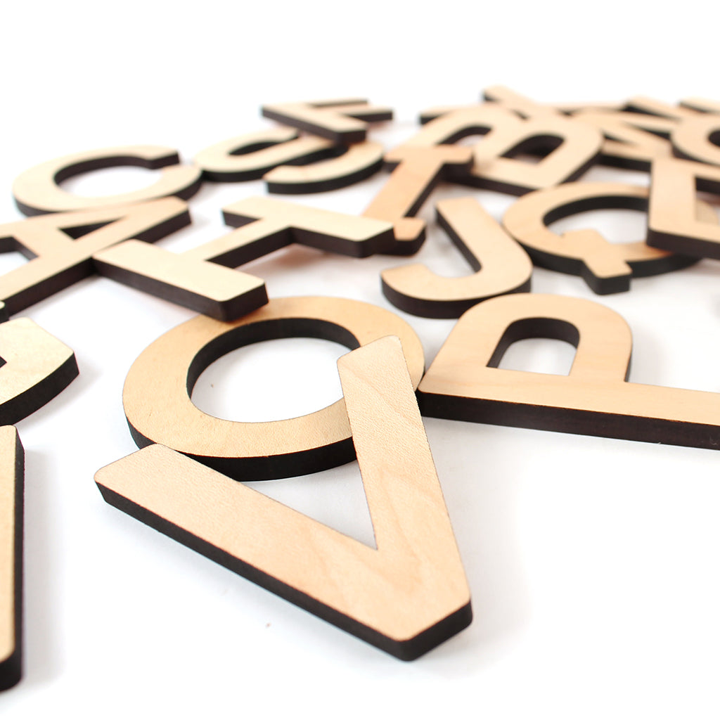 uppercase wooden alphabet letters educational toy for toddler montessori moveable alphabet