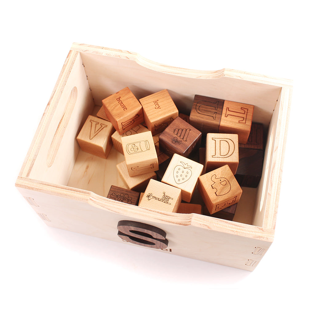 wood toy crate personalized newborn baby gift for kids