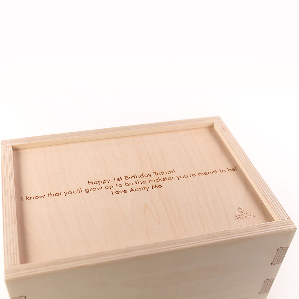 wood toy crate personalized newborn baby gift for kids