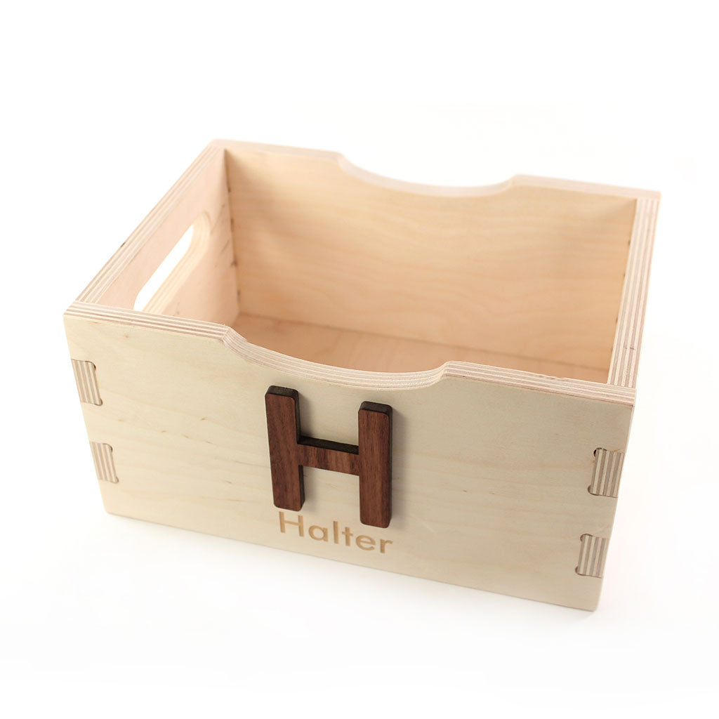 wood toy crate personalized newborn baby gift for kids
