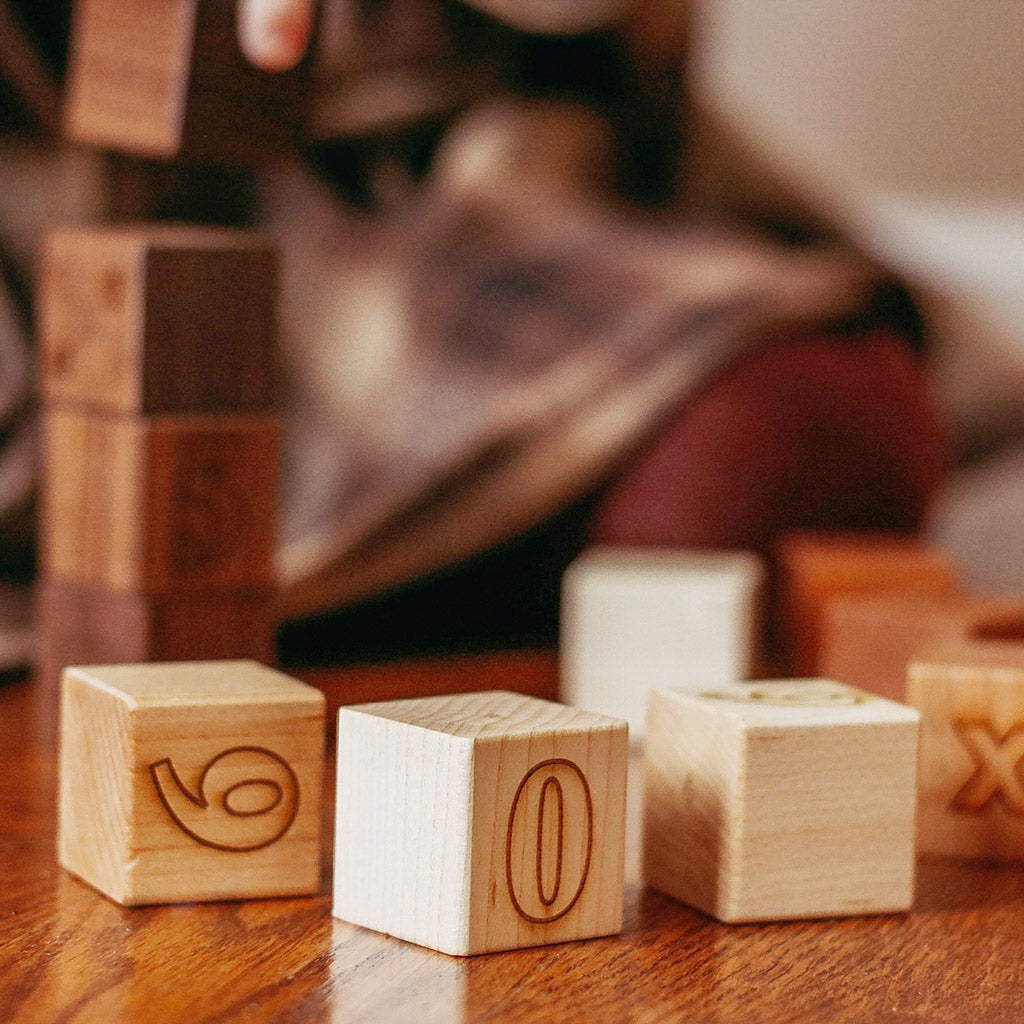 wooden math blocks number educational counting toy for kids