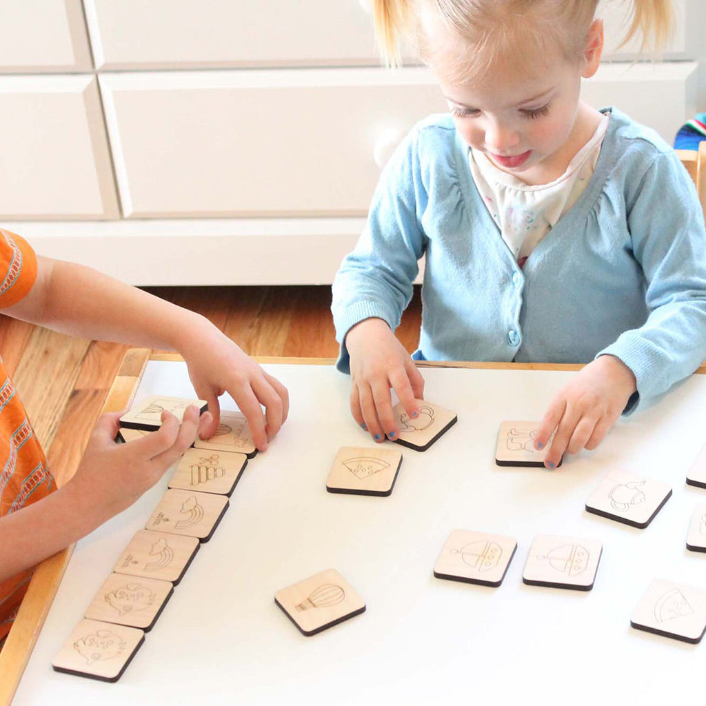 memory match game educational wood toy for kids