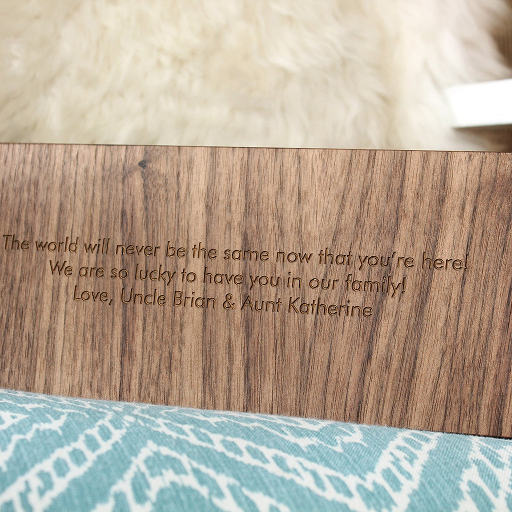 wooden name puzzle for new baby gift idea