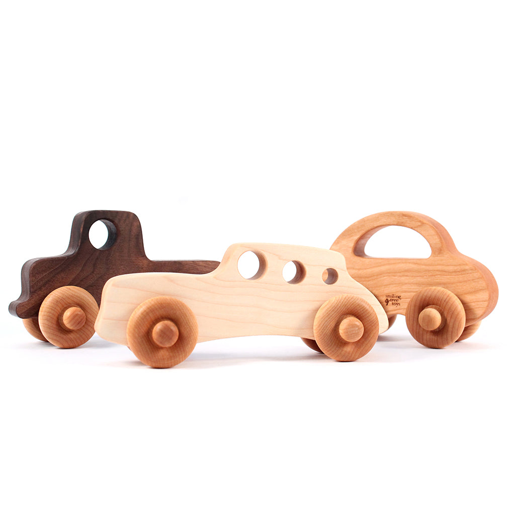 wooden toys cars for boys and girls - made in the USA