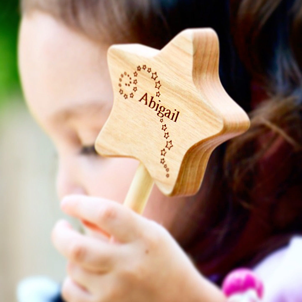 wooden wand  personalized toy magic wand girls first birthday gift