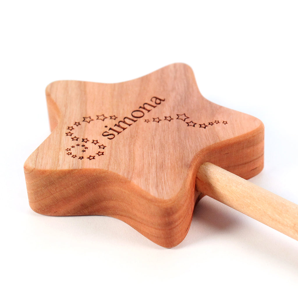 wooden wand  personalized toy magic wand toddler girl birthday