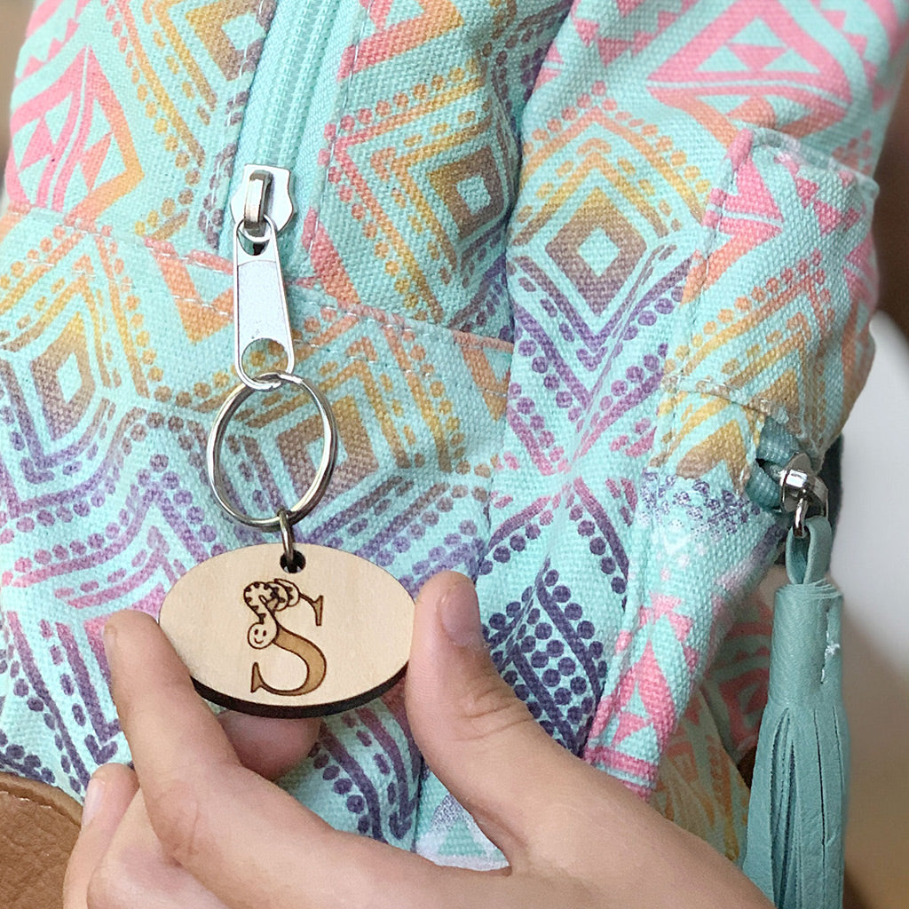 personalized zipper pull charms for kids backpack jacket ID label