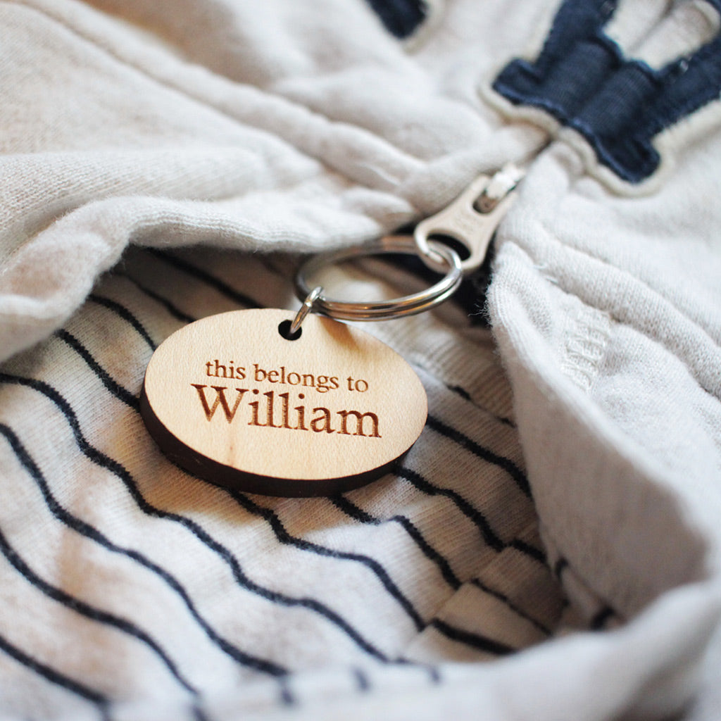 personalized zipper pull charms for kids backpack jacket ID label