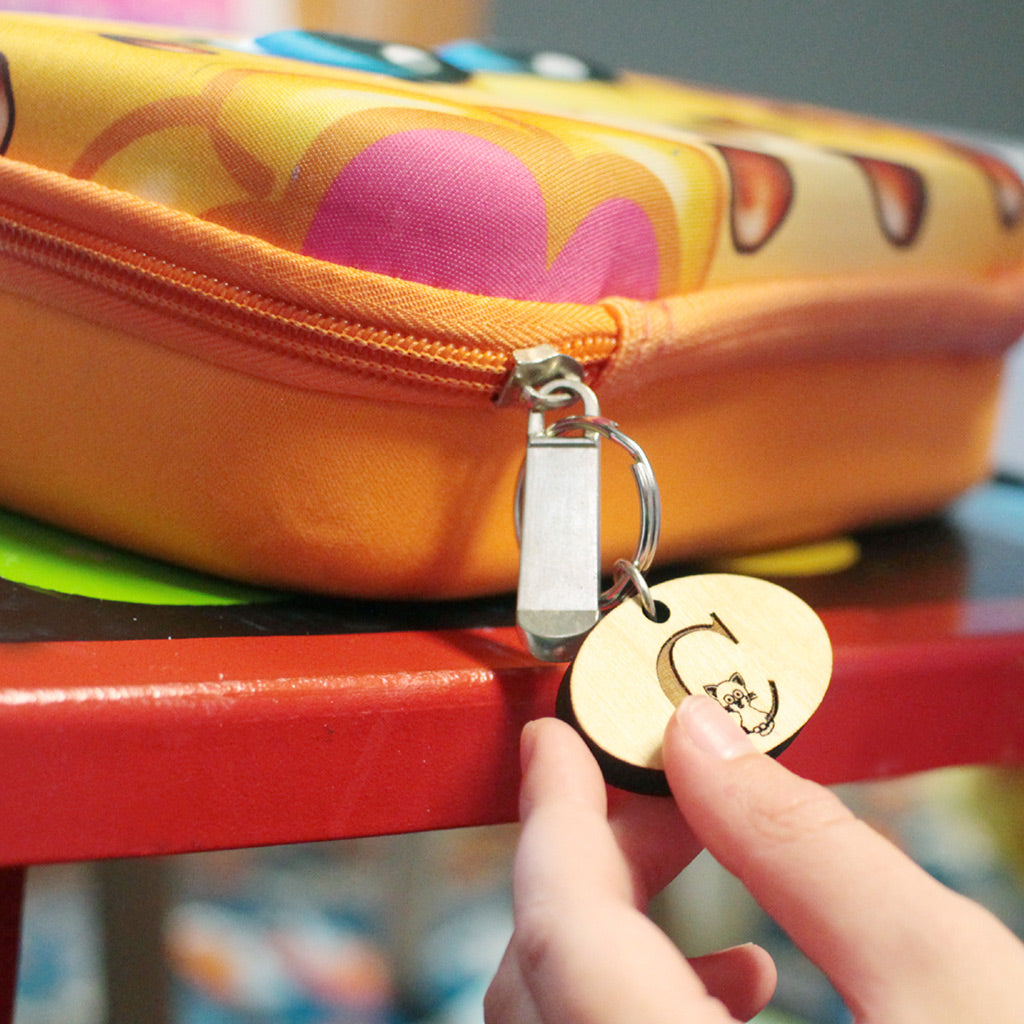 personalized zipper pull charms for kids backpack jacket ID label